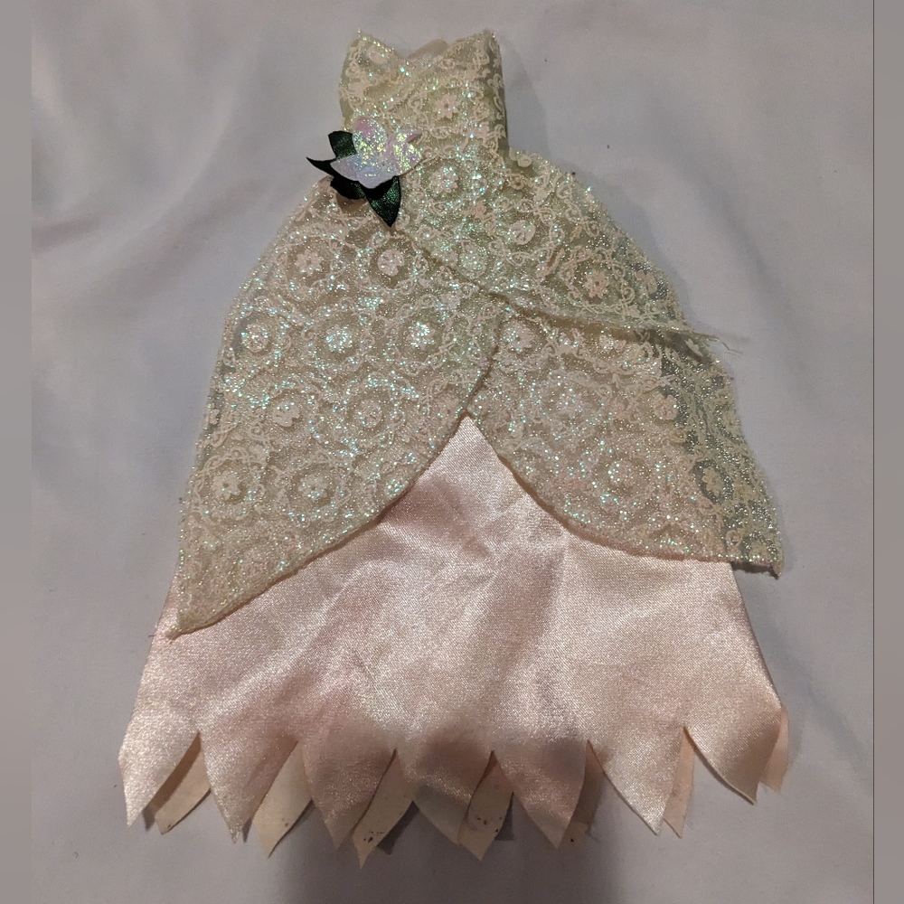 EUC Disney Barbie Doll Tiana Princess and the Frog Dress
